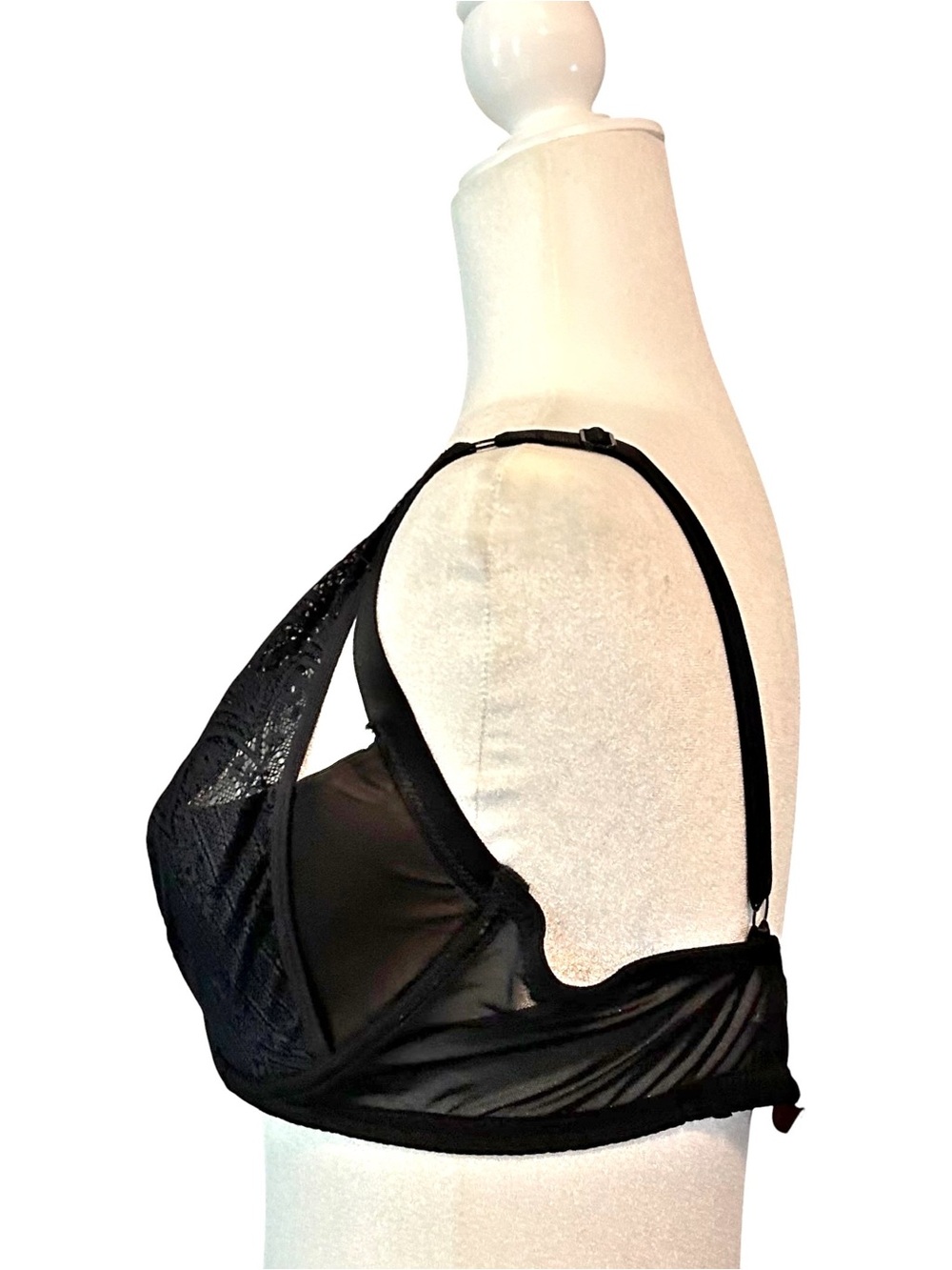 NWT Adore Me Kaia Unlined Bra Women’s SZ 38DDD in Black - Picture 4 of 7